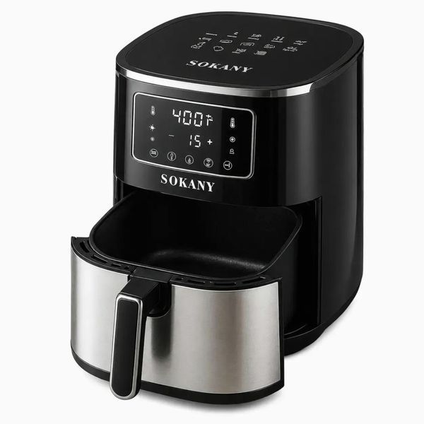 Мультипіч аерогриль Sokany SK-10052 1700 Вт, сенсорна безмасляна аерофритюрниця 8 літрів SK-10052 фото