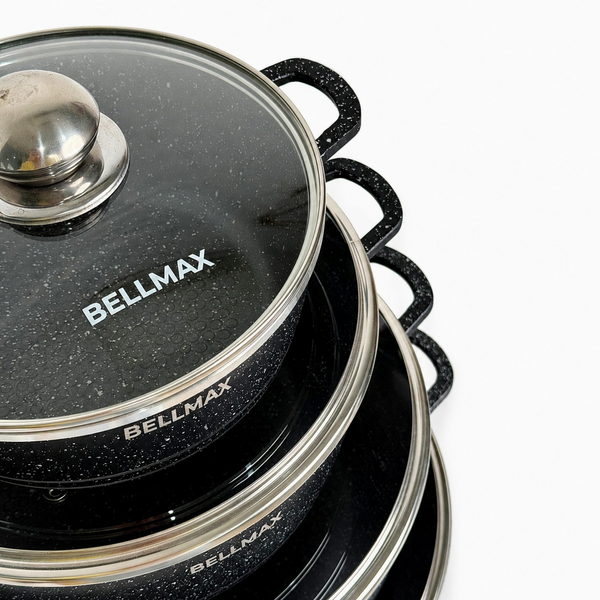 Набір кухонного посуду BellMax BM-101 10 предметів, антипригарне гранітне покриття BM-101 фото