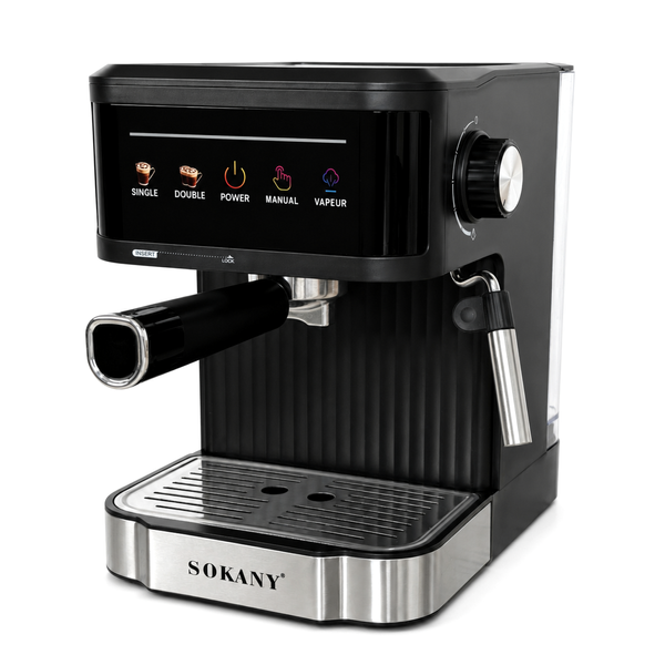 Кавоварка ріжкова Sokany SK-04025 850 Вт, тиск 20 бар, еспресо кавомашина з капучинатором 1.8 л SK-04025 фото